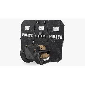 3D model Damaged RBS1 SWAT BOT Robotic Ballistic Shield
